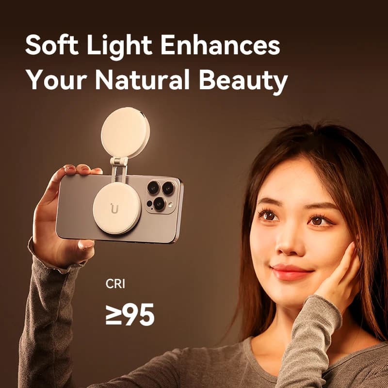Ulanzi LM19 MagSafe Light Luce di riempimento bicolore adatta per telefoni cellulari magnetici CRI 95+ per fotografia Vlog Livestream