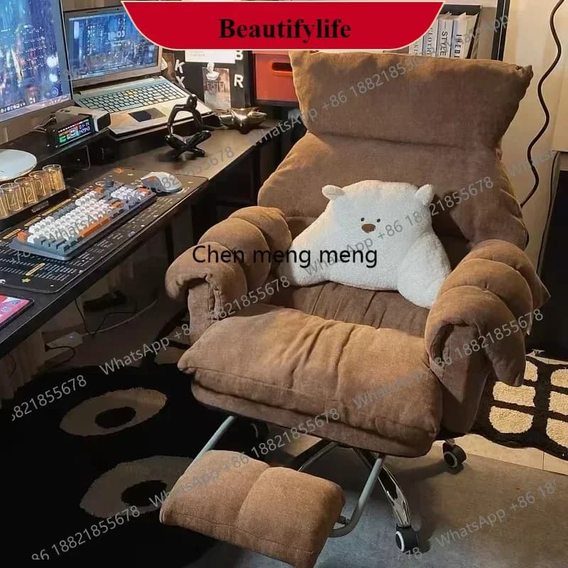 M138 Comoda Poltrona per Lunghe Sessioni, Sedia da Gaming, Sedia da Scrivania per Camera da Letto, Sgabello per Studio e Ufficio, Morbida e Confortevole