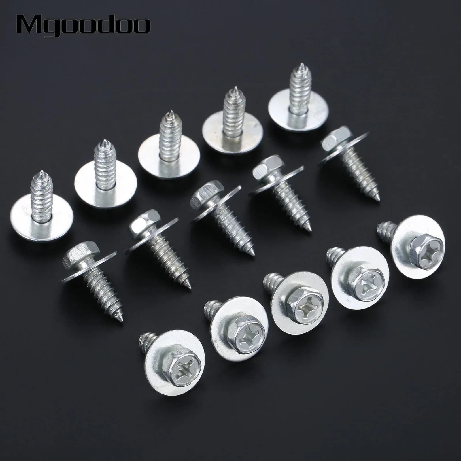 20Pcs Metal Fasteners Rivet Gasket Car Body Screw Retainer Trim Bolts Thread Fender Clip Interior Weatherstrip Moulding Clips