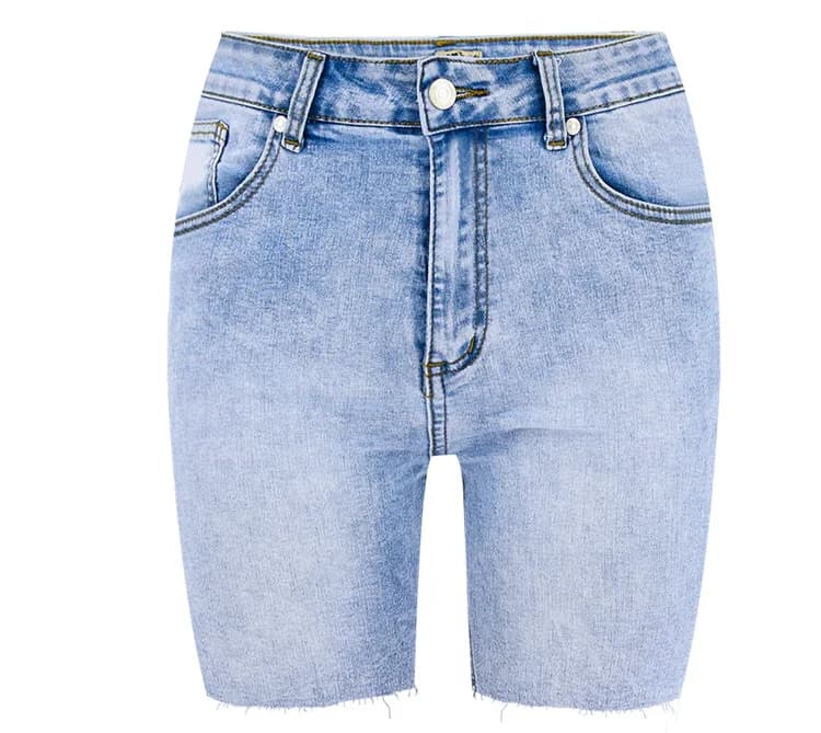 Women's Shorts Shorts Vintage Shorts High Waist Washed Pockets Straight Pants Streetwear Denim Knee Denim