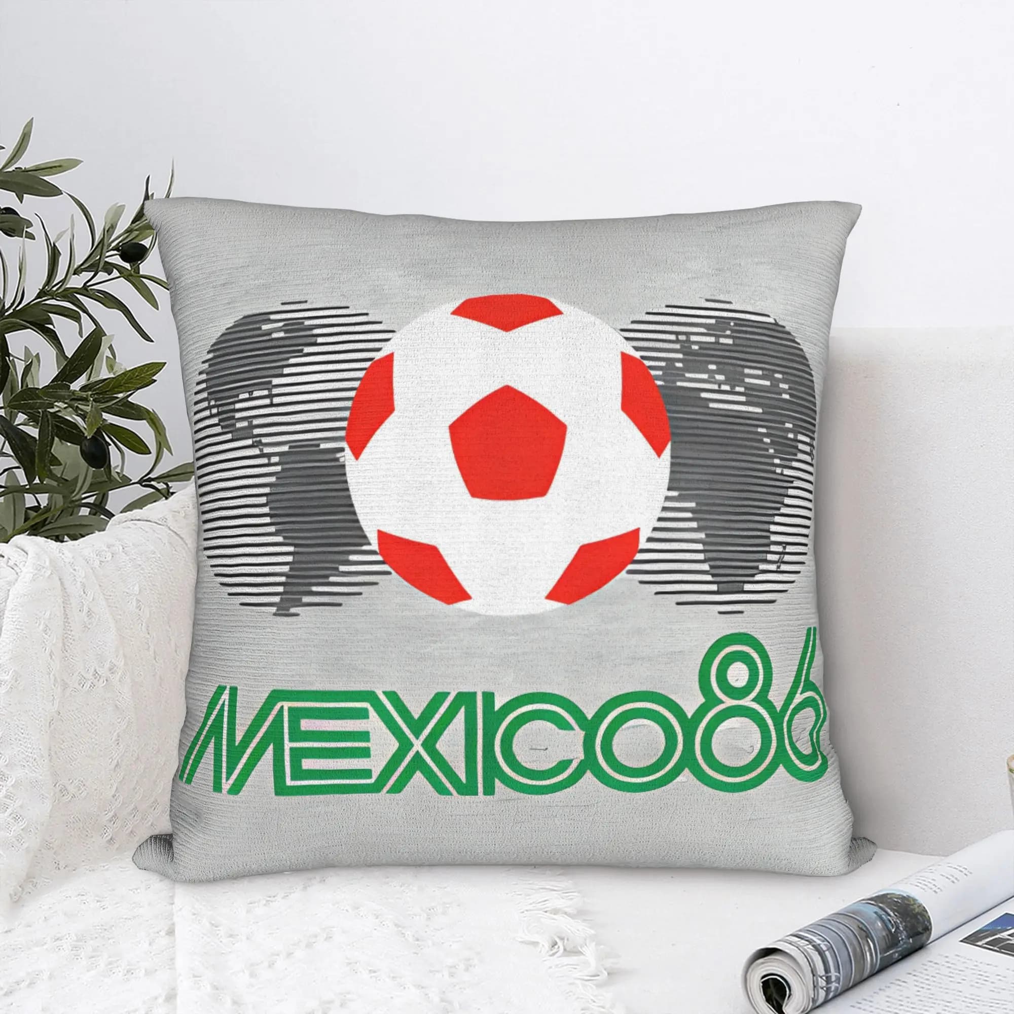 Mexico Soccer Fanart Pillow Case Print Pillow Cover For Living Room Bed Chair Funny Cushion Cover