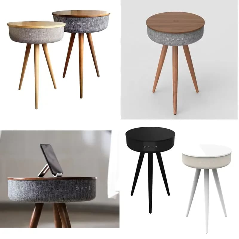 HIFI Smart Bluetooth Coffee Table Speaker Wireless Microphone Power Bank Portable Outdoor Active Subwoofer Aux Audio Sound