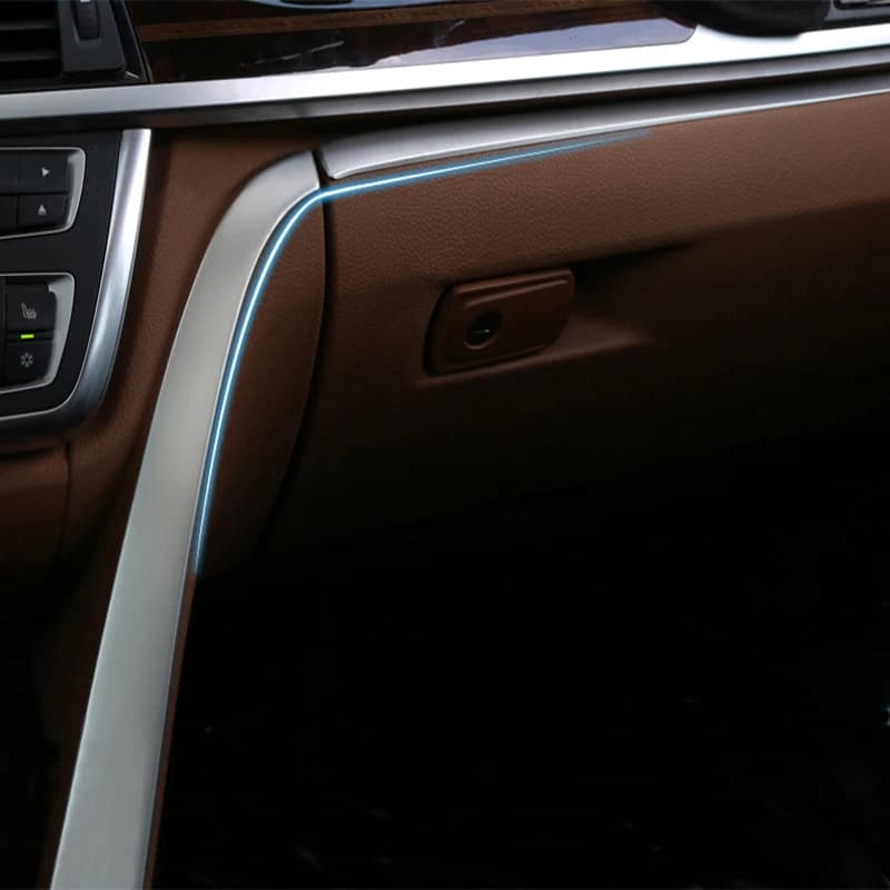 Interior compartment copilot toolbox strips decorative cover Trim accessories for car sequins Styling for BMW series 3 4 3GT F30 F31 F32