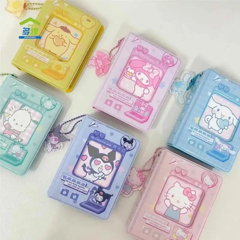 Album Fotografico Ricaricabile Kawaii Hello Kitty con Copertine per Libro dei Ricordi, Design Cartone Animato Carino per Collezione di Carte Kpop