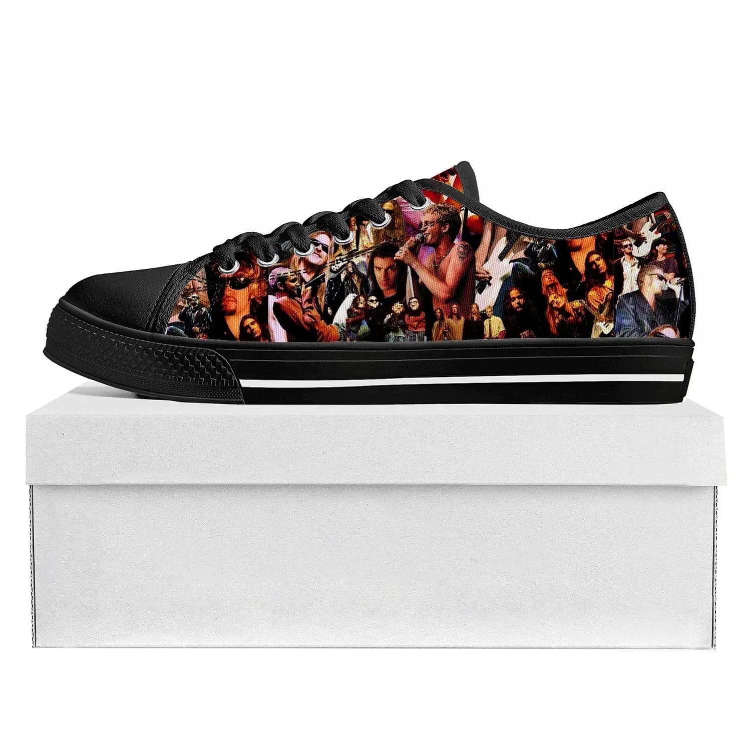 Alice In Chains Metal Rock Band Pop Low Top Sneakers Mens Womens Teenager Canvas Sneaker Couple Shoes Custom Shoe