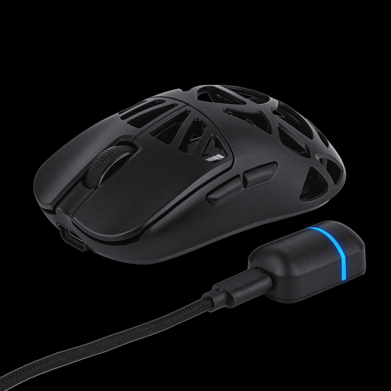 EPOMAKER Carbon X Gaming Mouse Wired/2.4G/BT Wireless Ultra-Lightweight Carbon Fiber Shell Mouse with PAW3950 Sensor 300mAh