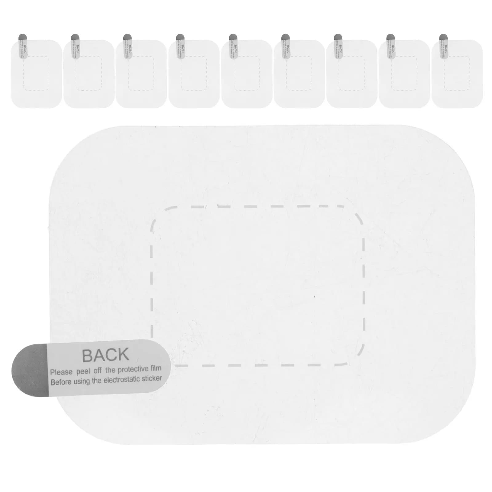 10Pcs Electrostatic Film for Dashcam Transparent Static Cling Sticker Shield Windshield Protection Clear Sticky Mount Pads