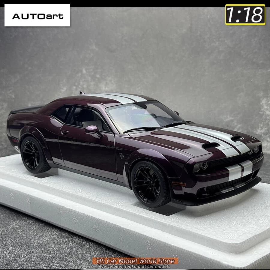 AUTOart scala 1/18 Nuovo DODGE CHALLENGER SRT JAILBREAK 2022 Modello di auto Decorazione statica Collezione regalo di festa