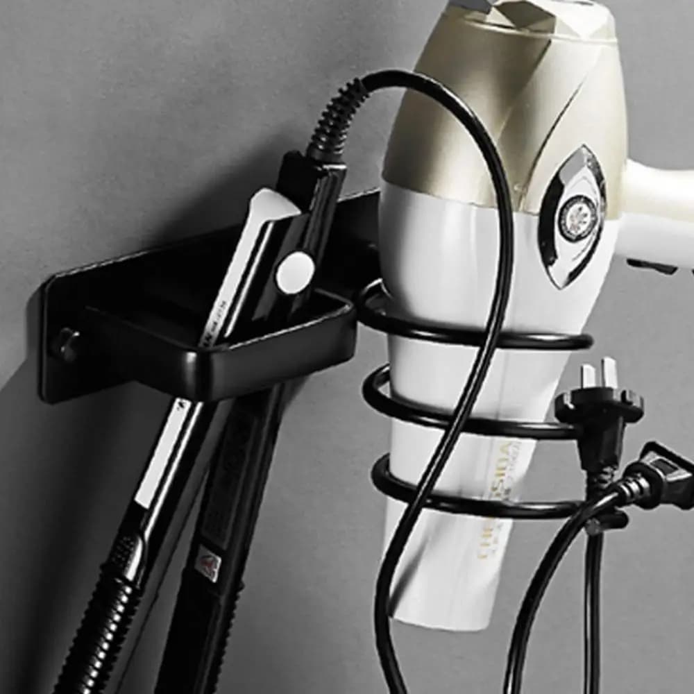Durable Aluminum Alloy Wall Mounted Style Tools Space Saving Hair Plate Holder Hair shelf for hairdryer