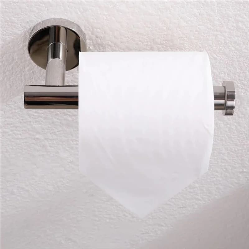 B97A-304 Acciaio inossidabile, porta carta igienica con finitura dorata, dispenser rotondo per fazzoletti da parete per bagni