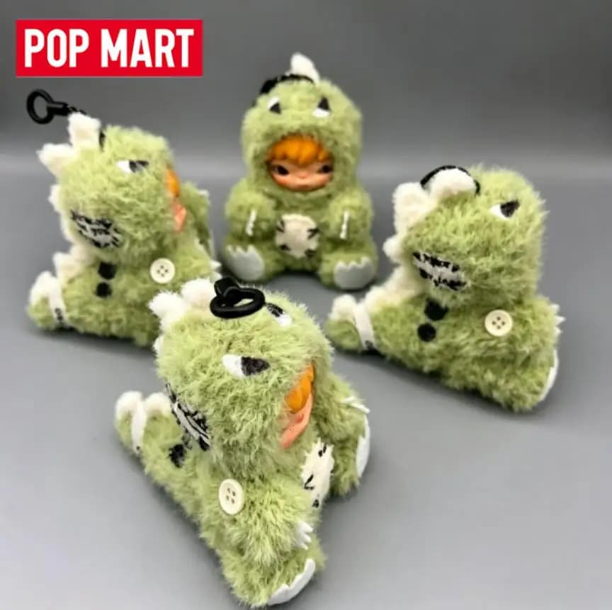 POP MART Hirono Dino Plush Doll Pendant Series Surprise Mystery Box Adorable Doll Anime Figure Collectible Toy Gift