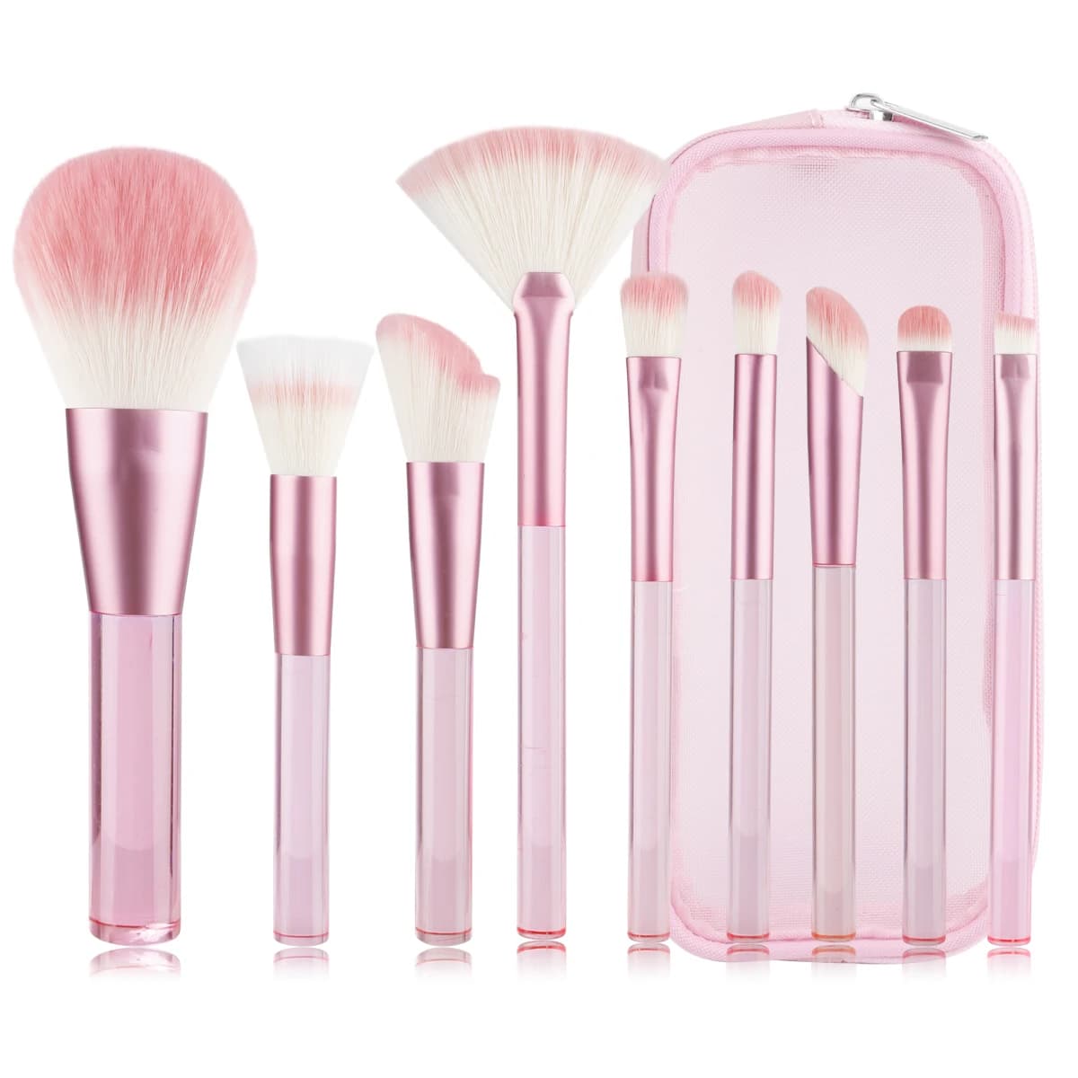 9pcs Makeup Brushes Set Super Soft Nylon Foundation Highlighter Eye Shadow Blush Powder Blending Face Cosmetic Beauty Tools