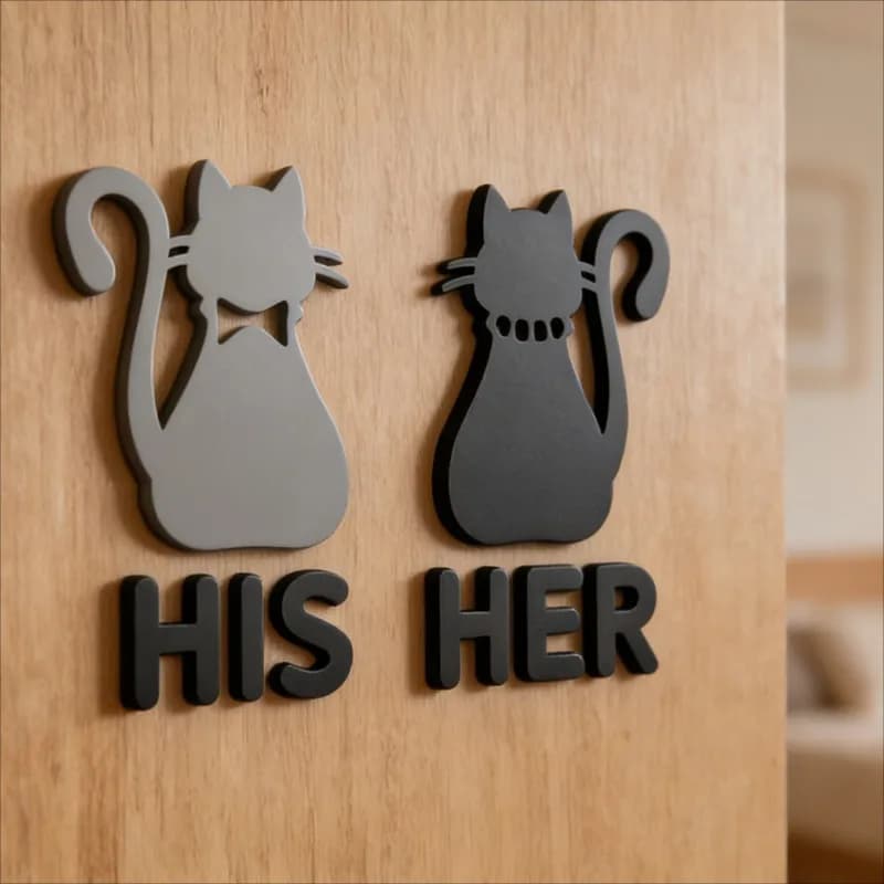 Acrylic 3D Cat Mirror Wall Sticker Pet Litter Box Door Decor Home Bedroom Living Room Clear Funny Art Hanging Plaque Gift Indoor