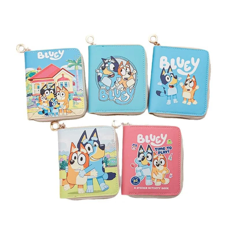 Zaino Anime Bluey con Giocattoli Bingo Muffin, Cartone Animato Cane Mini, Portafoglio per Bambini dell'Asilo, Regalo per Bambini