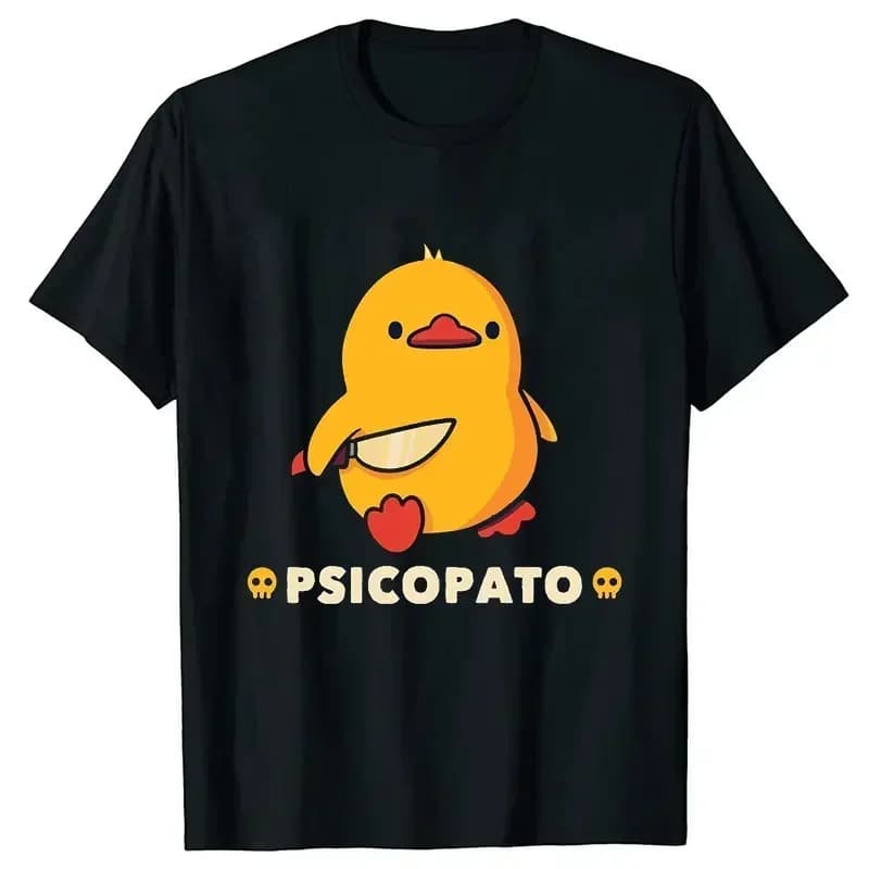 Anatra con coltello Vestiti divertenti Estetici Nuovo arrivo Abbigliamento uomo Tee Shirt T-shirt grafiche Maglietta da uomo per uomo Ropa Hombre 70413