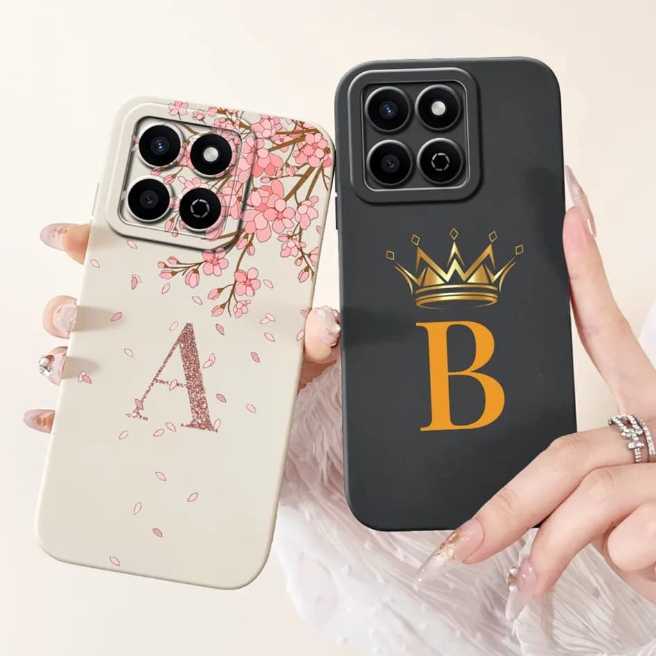 For Honor X7C Case Honor X7c 5G ALT-NX1 Couple Phone Case Cute Letters Soft Silicone Protective Cover For Honor 200 Smart Fundas