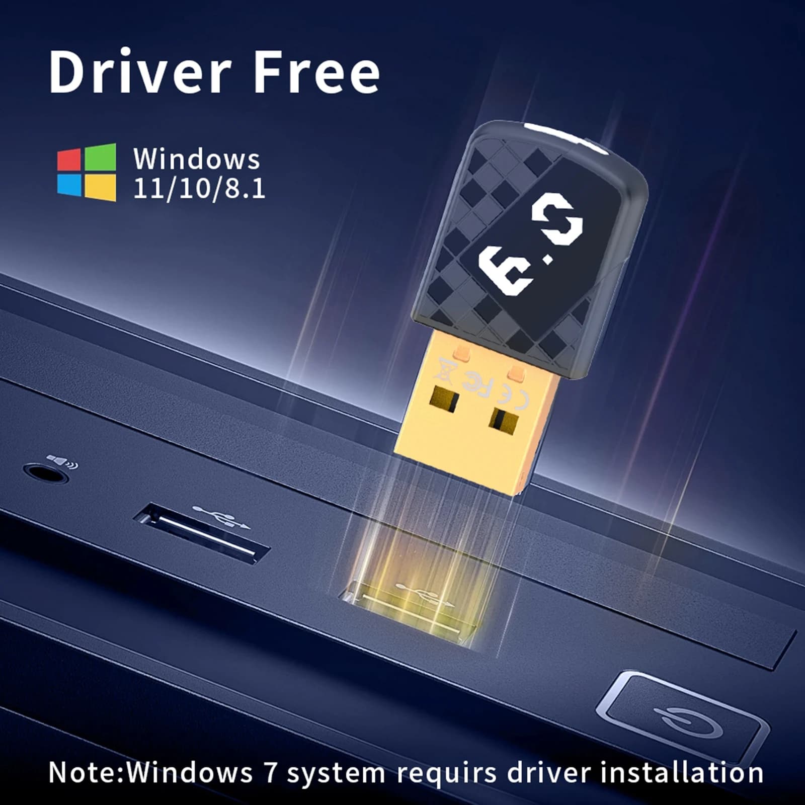 Adattatore audio wireless USB compatibile con Bluetooth 6.0, ricevitore e trasmettitore per cuffie, altoparlanti, tastiera, mouse, stampante