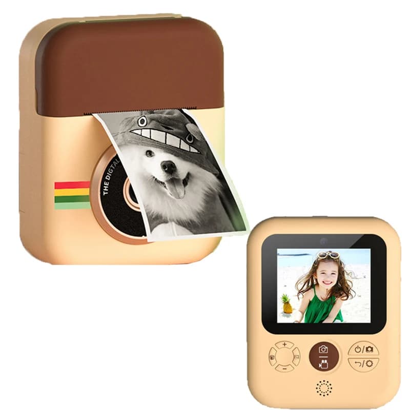 Stampante per fotocamera istantanea per bambini per ragazze Fotocamera digitale HD 1080P con carta fotografica stampata Regali di compleanno Fotocamera per stampa Instax per bambini