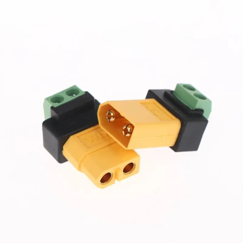 1PCS XT60 Male Female To 2Pin Terminal Adapter Solderless Charging Connector For UAV Balance Charger Solar Panel Model Devices