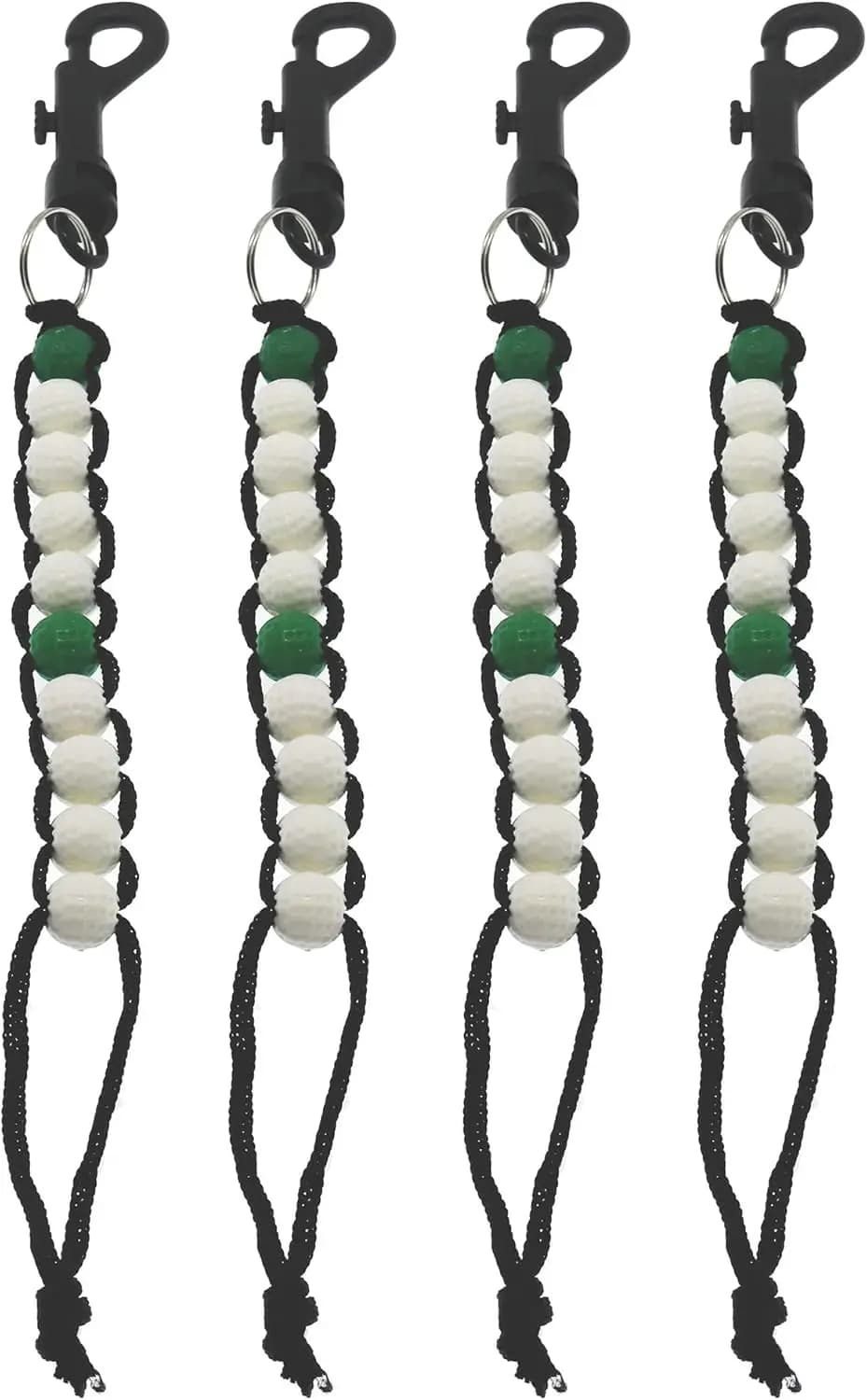 Conteggio dei colpi del contatore del punteggio delle perline da golf da 4 pezzi con clip per contatori del punteggio con gancio per la borsa da cintura