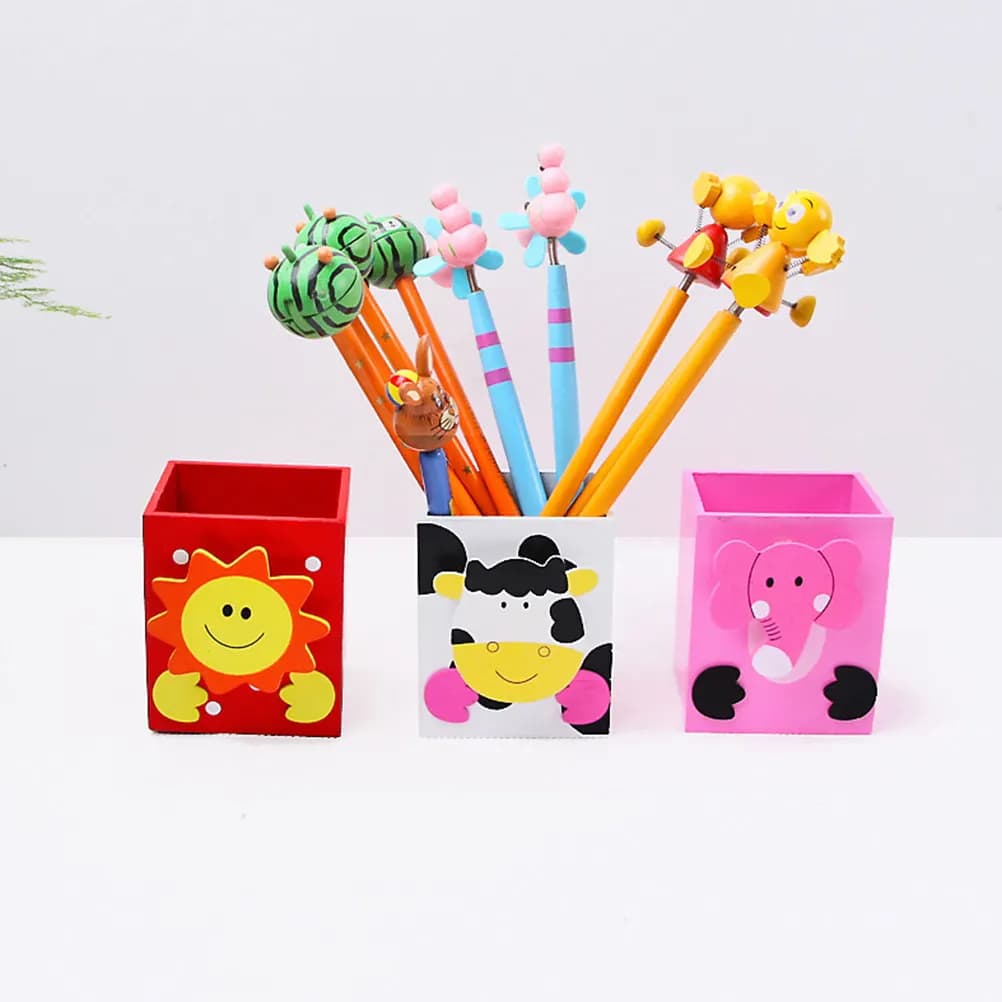 Portapenne da Tavolo con Design Animale Cartoonesco, Organizzatore da Scrivania per Penne, Matite, Pennelli da Trucco, Bacchette, Essenziale per una Scrivania Pulita e Ordinata