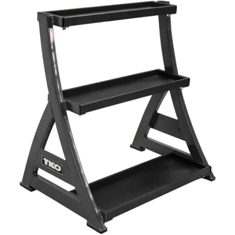 Technical Knock Out 3-Tier Kettlebell Rack | Perfect for Any Home Gym | Black Kettle Bell Weight Stand | Keep Your Workout Ar