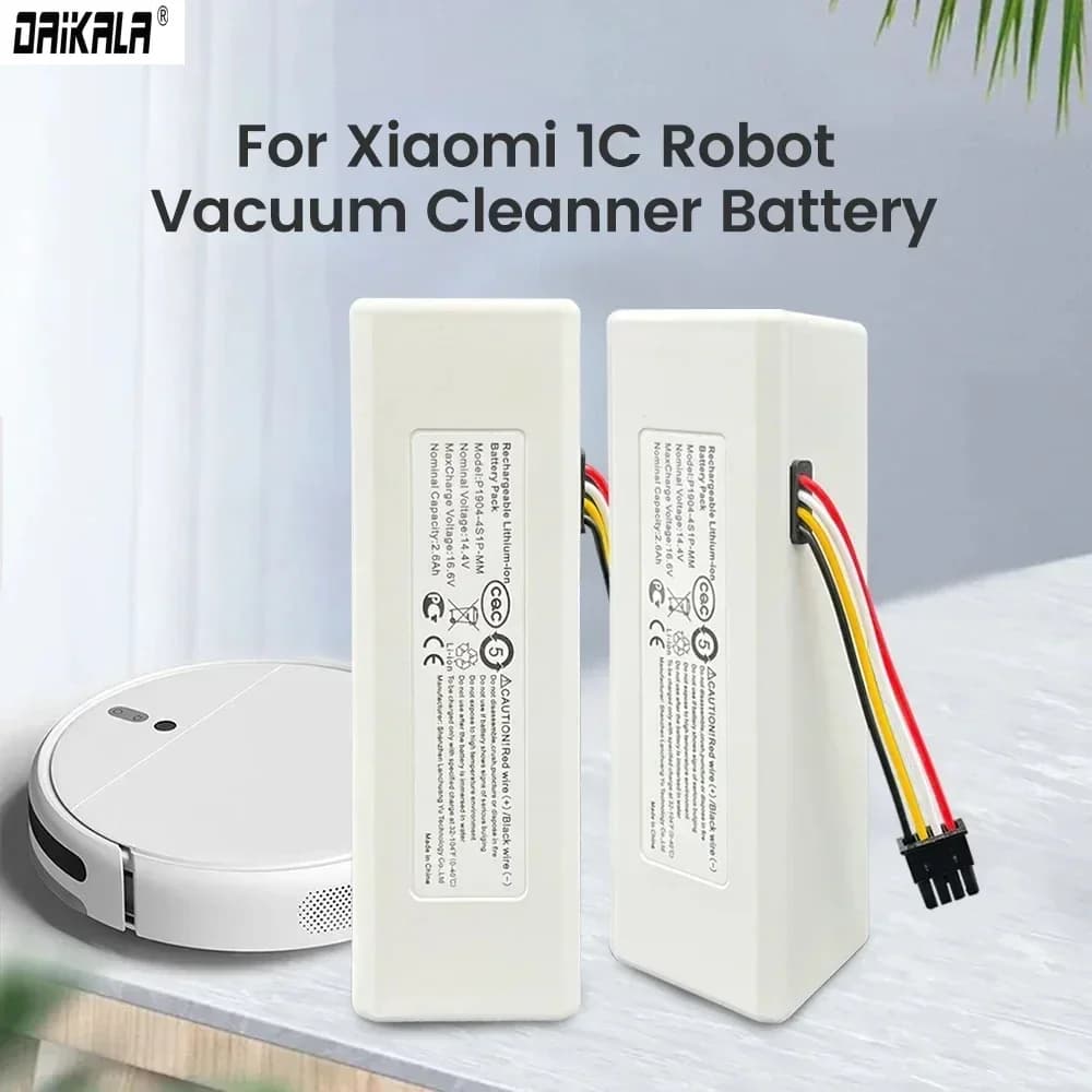 100% originale NUOVO 14.4V 2600mah P1904-4S1P-MM Batteria per Xiaomi Mijia 1C STYTJ01ZHM Robot Aspirapolvere Mop Accessori Parti1