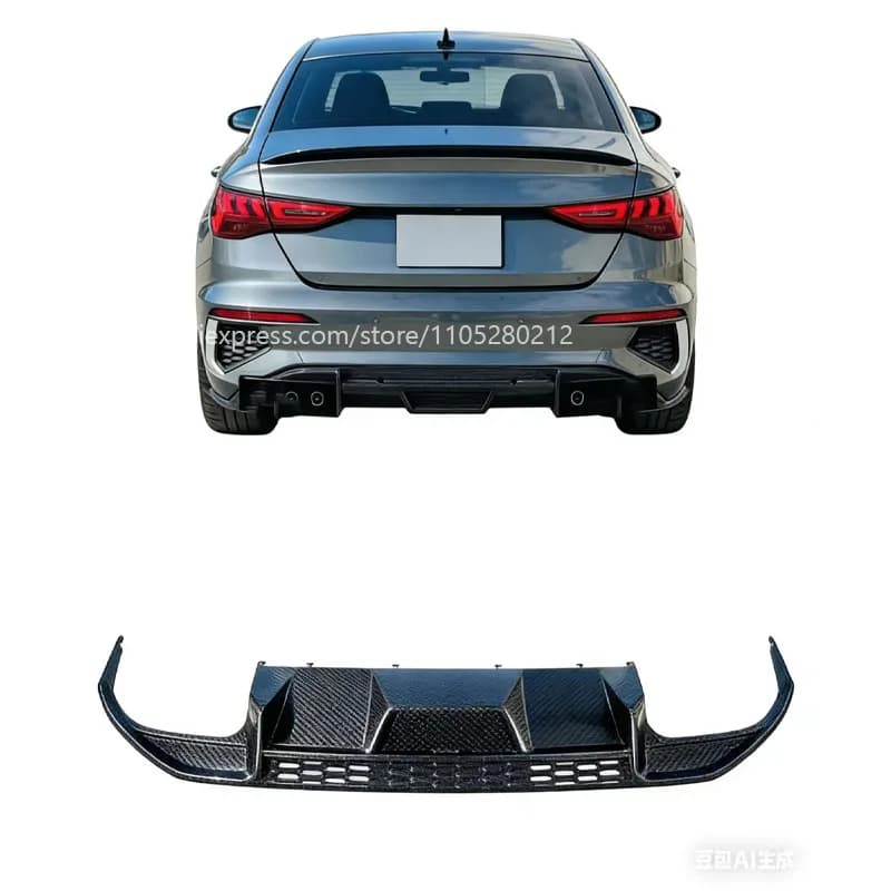 Diffusore Posteriore in Fibra di Carbonio per Audi RS3 8Y RS Sport 21-22, Modifica e Upgrade Racing