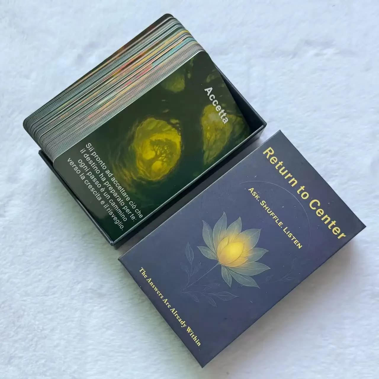 Mazzo di carte Oracle italiano, carte dei tarocchi dell'albero italiano, autoriflesso e scoperta, giochi di carte, 12*7 cm, 14+, 56 carte