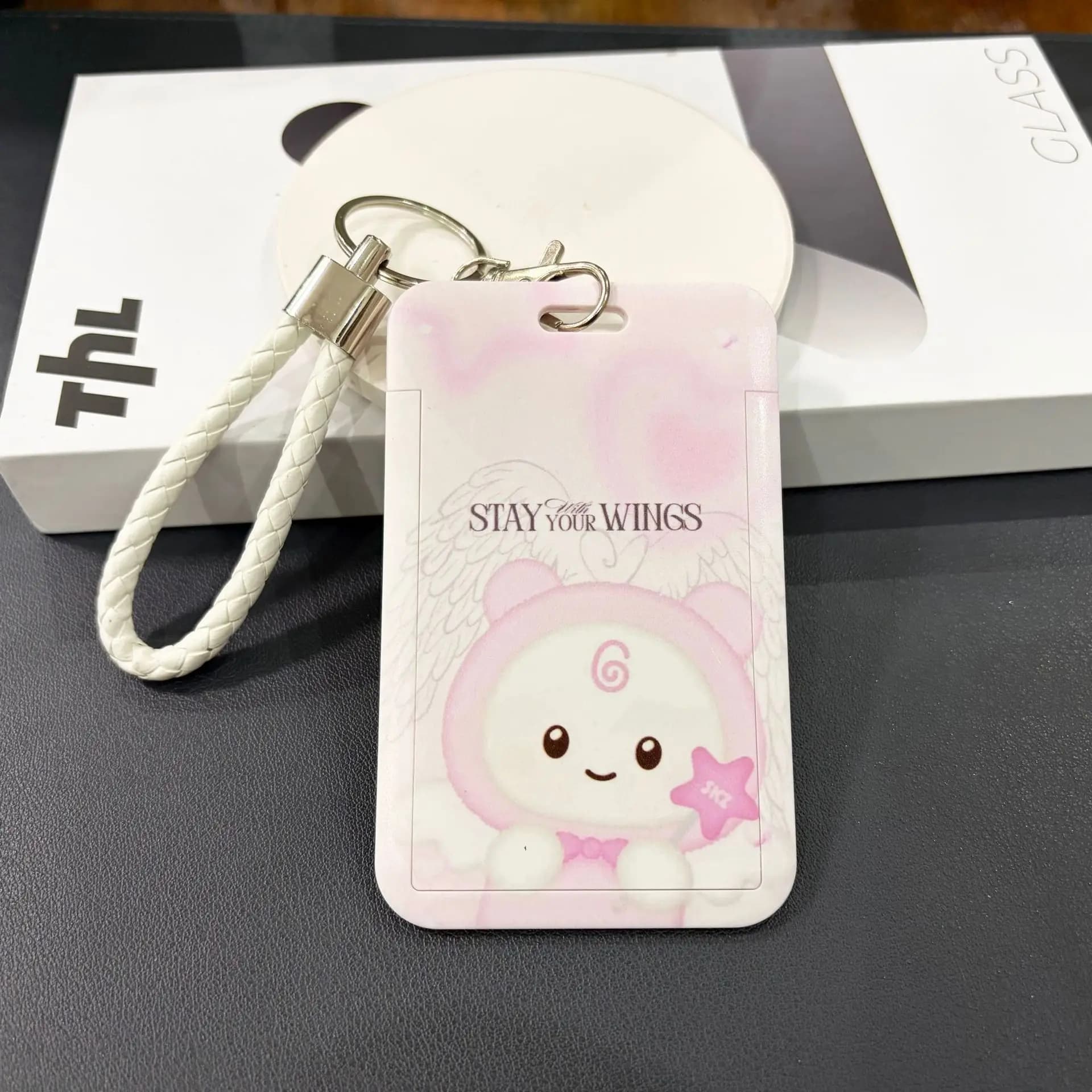 Porta badge portatile Stray Kids con portachiavi intrecciato per tessere di trasporto pubblico, per i fan di Kpop