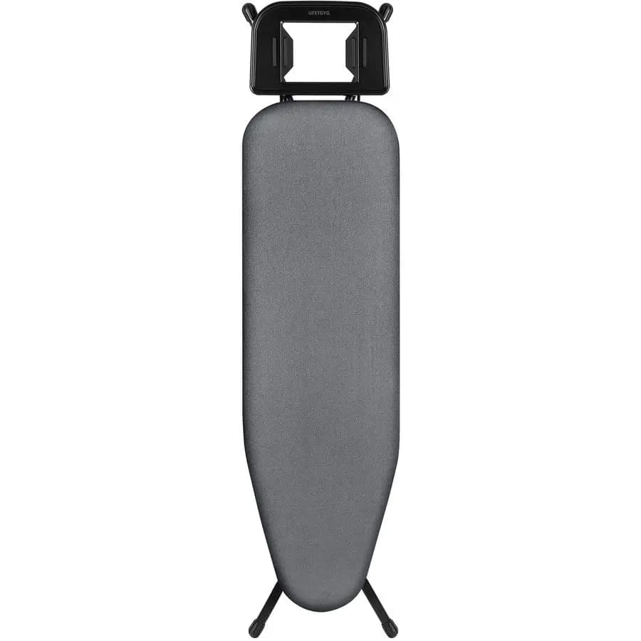 Asse da Stiro 43 x 13 cm con Poggiaferro, Struttura Completamente in Metallo, Altezza Regolabile, Tessuto Resistente al Calore e alle Bruciature, Piedini Antiscivolo