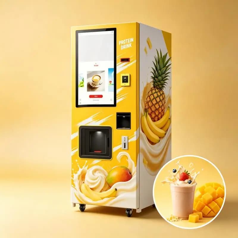 Protein Shake Vending Machine Automatic Powder Mixing Fresh Drink Dispenser Commercial Touch Screen Gym Fitness Center