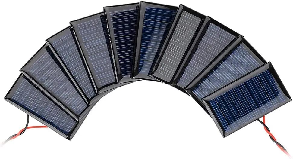 Mini pannelli solari da 10 pezzi 5V 30mA per progetti fai-da-te, policristallini 53x30mm