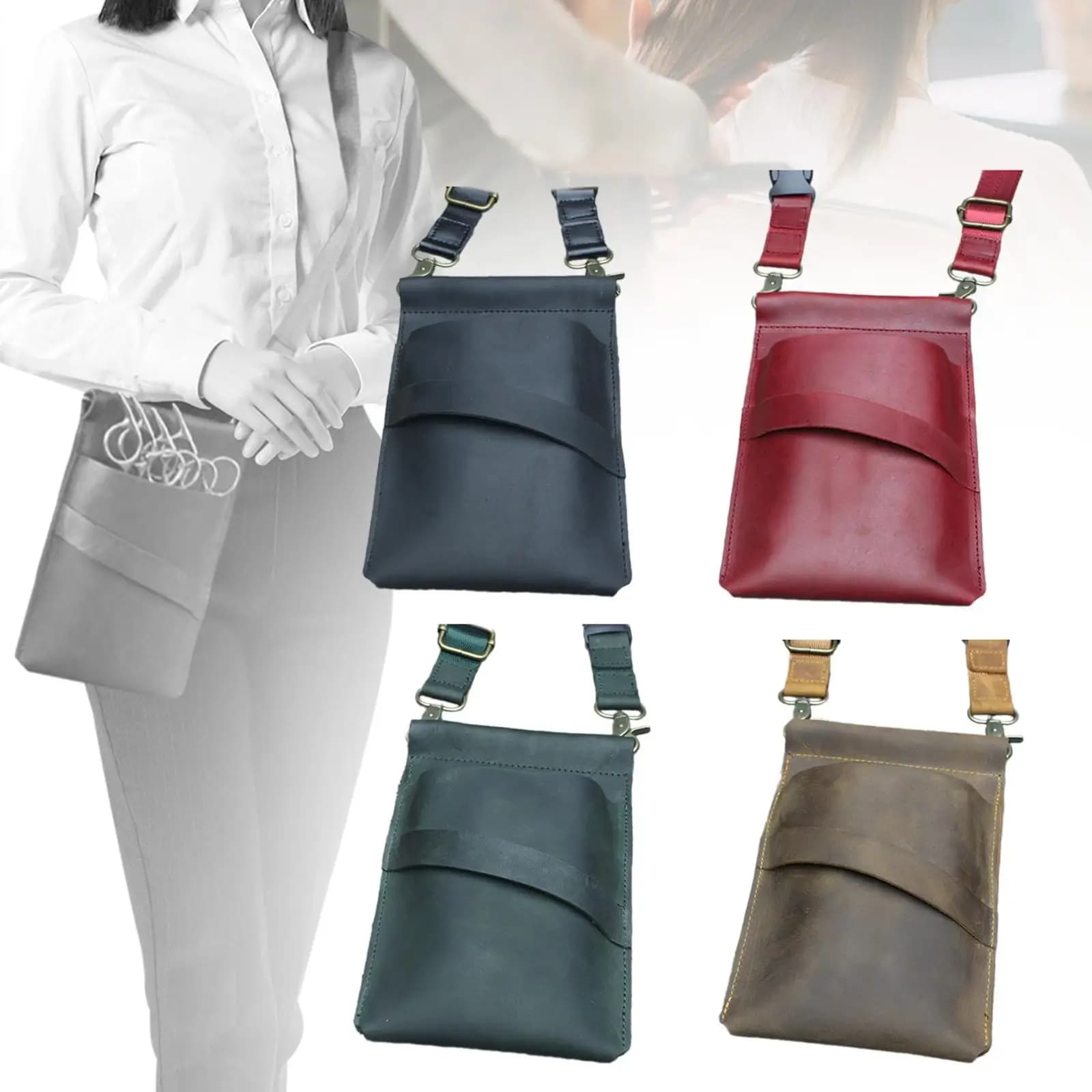 Borsa per forbici da parrucchiere Porta forbici Custodia per parrucchiere con tracolla