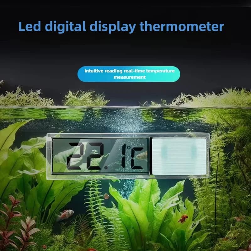 Termometro Elettronico Digitale 3D per Acquario, Misuratore di Temperatura per Vasche di Pesci, in Plastica e Metallo, Oro e Argento, Nuovo Arrivo