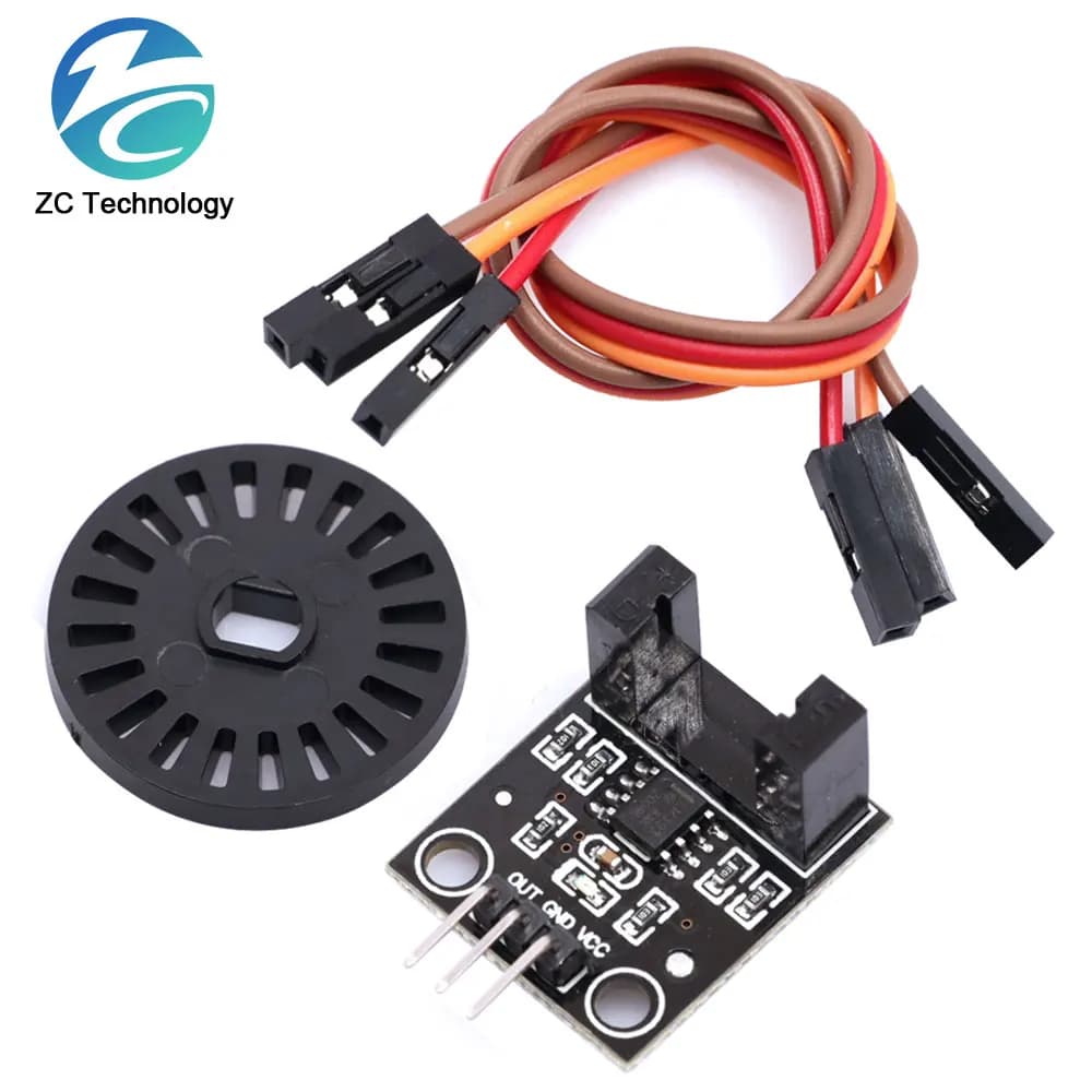 2Set Double Speed Measuring Sensor Kit with Photoelectric Encoders for Arduino Tacho Slot-type Optocoupler Counter Module