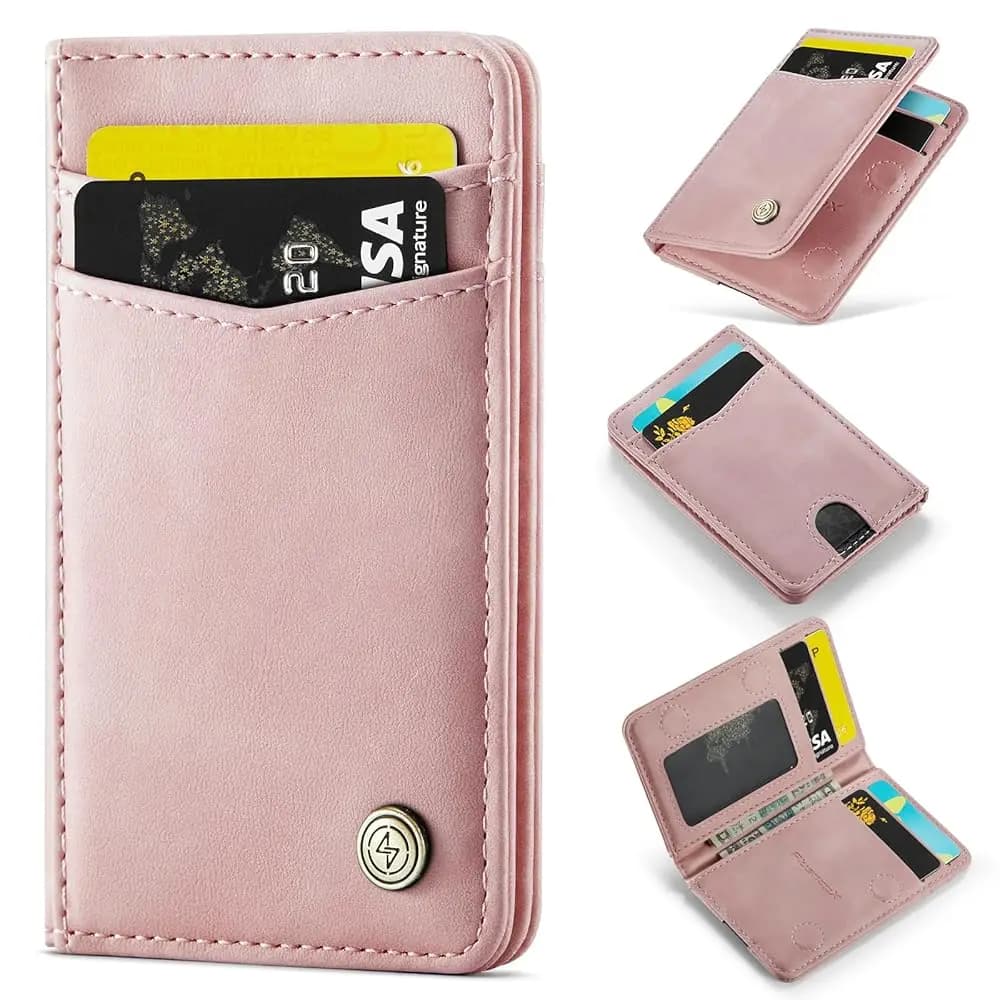 Portafoglio Sottile per Donne con Protezione RFID, Porta Carte di Credito Bifold da Tasca Frontale, Mini Portafoglio con 8 Slot per Carte e 2 Scomparti per Contanti, Spedizione Gratuita