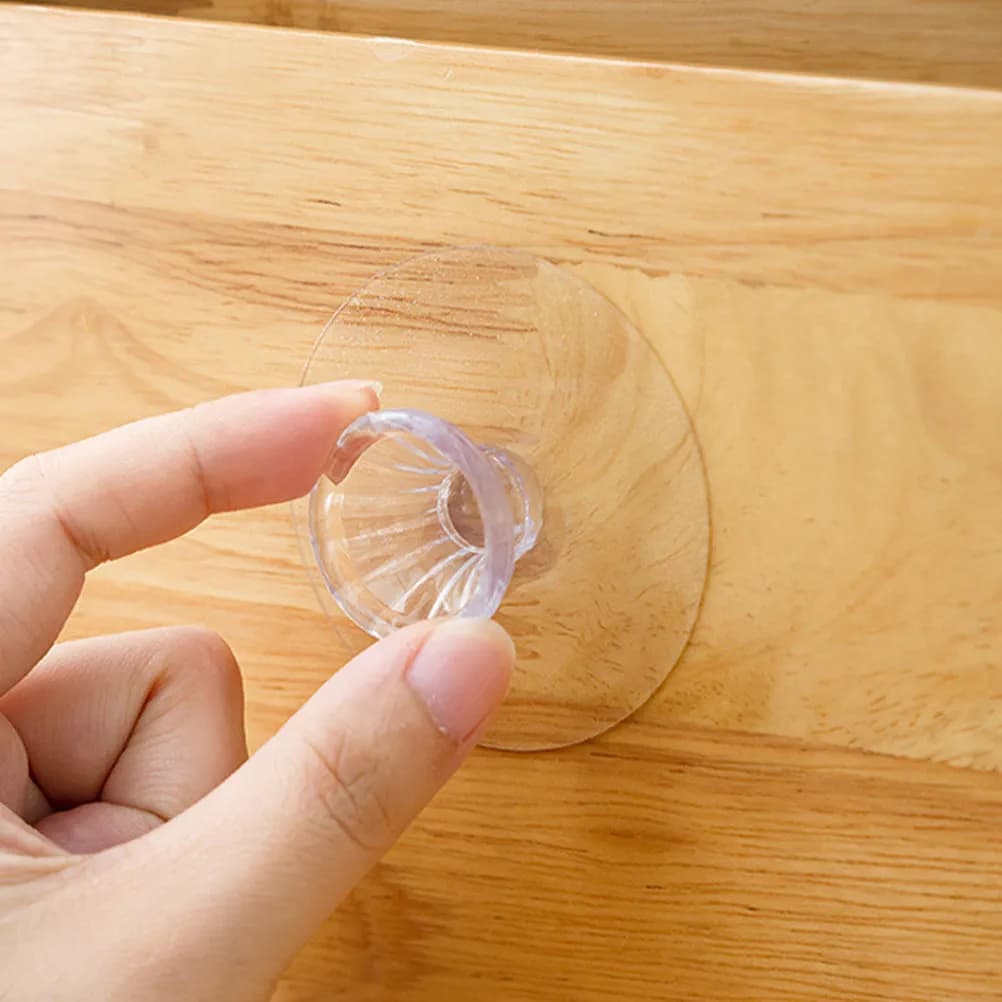 6 Pezzi Maniglie per Mobili in PVC Senza Foratura, Pomelli per Cassetti Fai-da-te, Maniglie per Porte e Mobili da Cucina Senza Foratura