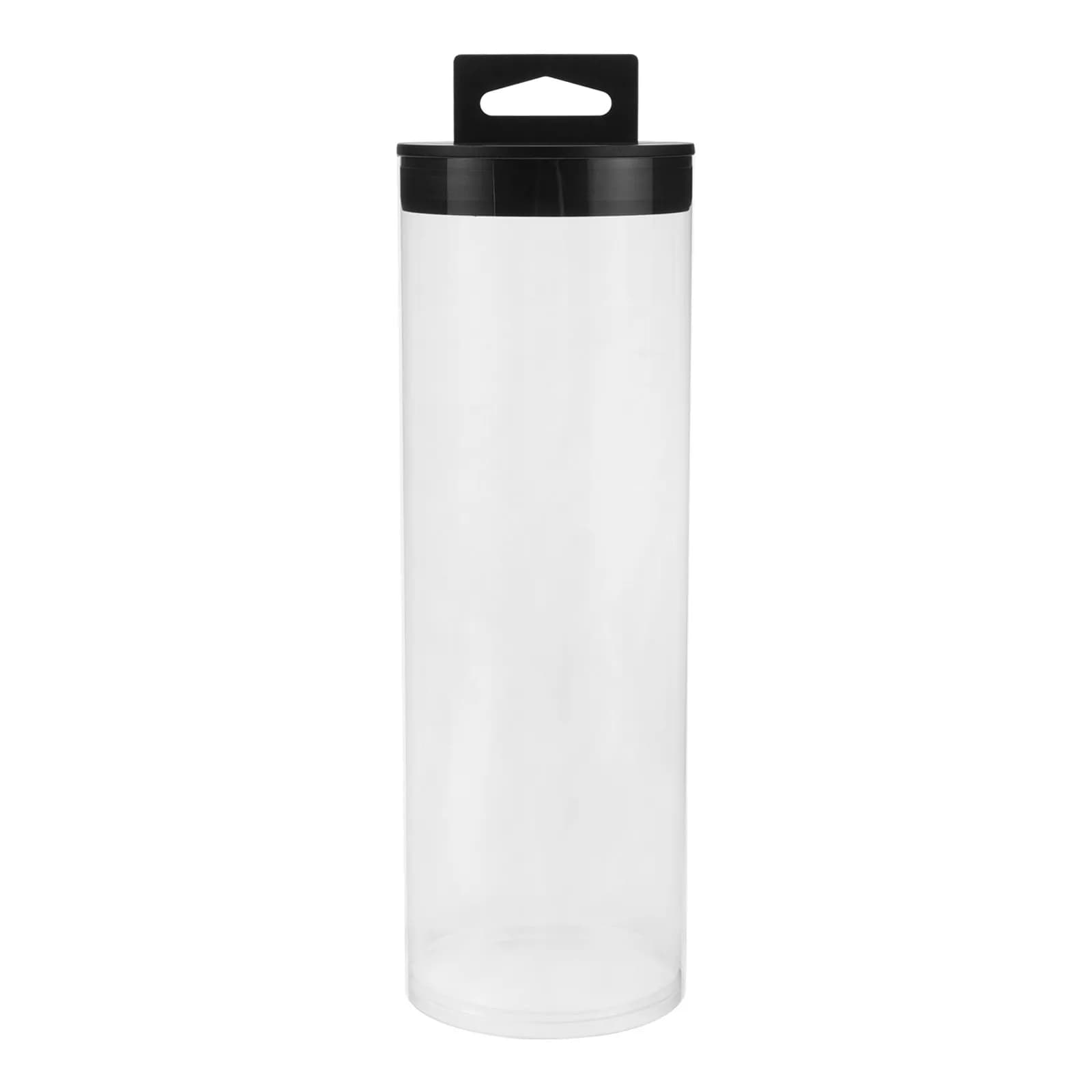 Contenitore Cilindrico Trasparente in Plastica per Palline da Tennis e Pickleball con Coperchio - Organizzatore e Espositore