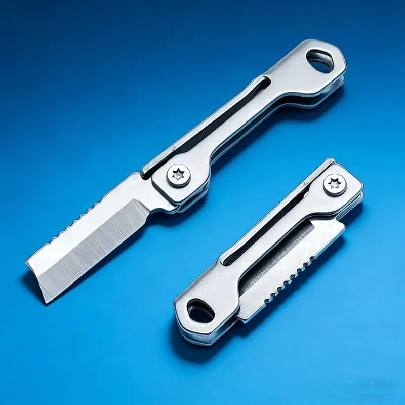 Outdoor Knife Stainless Steel Mini Folding Knife Open Box Multi functional Small Knife Portable Pocket Knife Camping Supplies