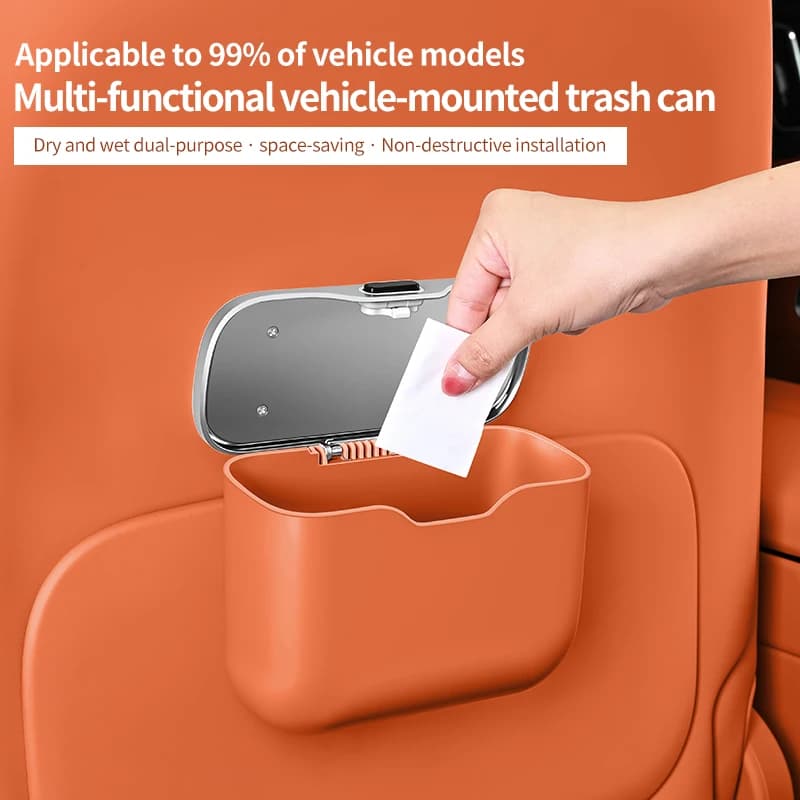 Kit per appendere il bidone della spazzatura dell'auto Scatola di immagazzinaggio della custodia della polvere della spazzatura del veicolo Bidone della spazzatura multiuso a prova di perdite Installazione semplice Forniture per auto