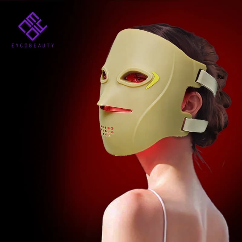 LED Mask for Facial Therapy with Red Light 630nm for Collagen Stimulation, Professional and Domestic Use