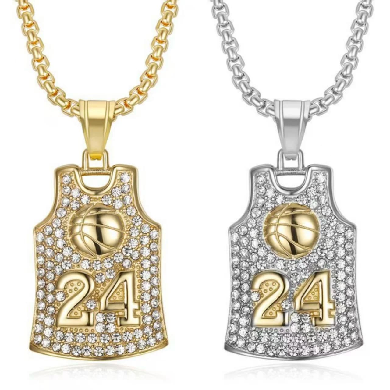 New Necklace with Black Mamba Kobe jersey pendant 24 theme basketball for men and women