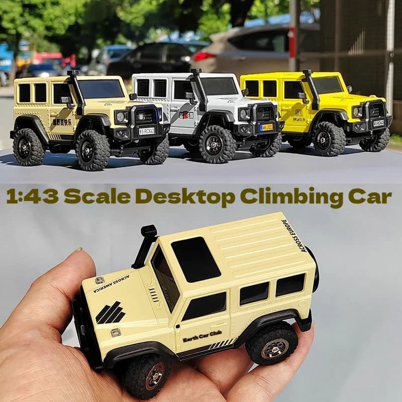 LDARC X43 Scala 1/43 4WD Mini Auto RC Crawler Fuoristrada Simulato con Telecomando, Modello Stile Jeep Wrangler per Hobbisti