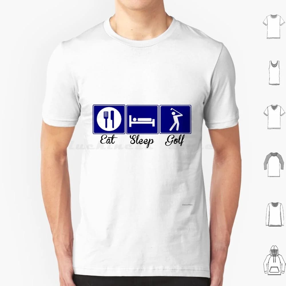 Eat , Sleep , Golf T Shirt Cotton Men Women DIY Print Golf Golfing Golfer Green Course Ball Club Sport Sports Put Fore