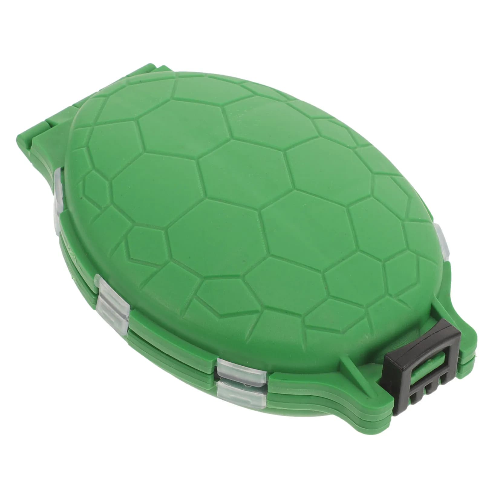 Scatola per ami da pesca verde, resistente e impermeabile, con guscio in ABS, guarnizione in gomma e coperchio trasparente, organizza piccoli accessori da pesca