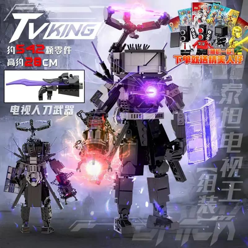 Hot Skibidi Toileted Titan Corps VS Monitor G-Man 5.0 TVman Building Blocks Set Anime Figure Giocattoli di modello per bambini Idee Ventole Regalo