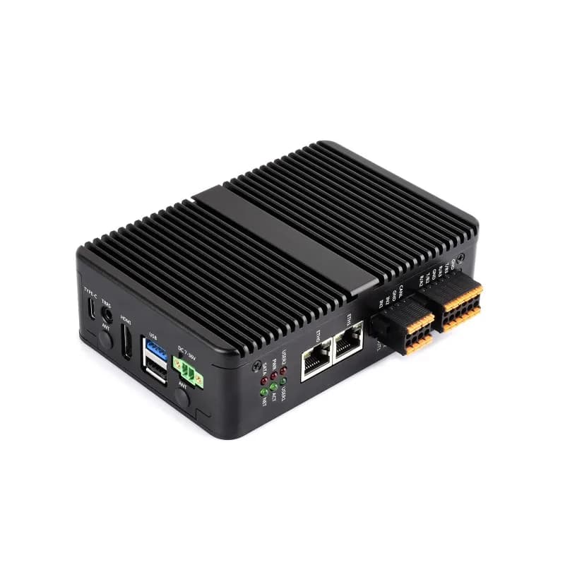 Industrial Computer 2026 with Double Ethernet Port Gigabit/2.5G Based on Raspberry Pi CM5, Support 4K Display Output and 4G/5G Module