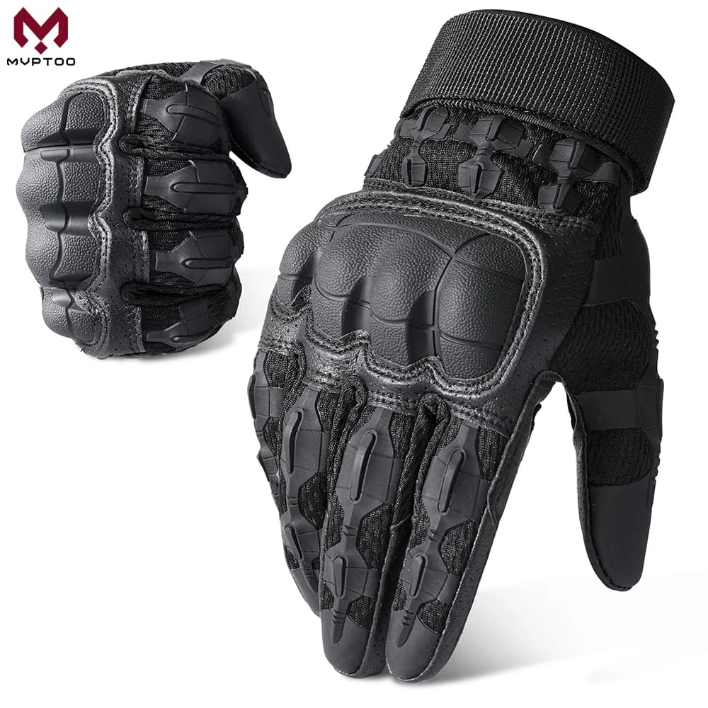 Full Finger Tactical Style Gloves Touch Screen Anti Slip Outdoor Gloves for Motorcycle Cycling Hiking Hunting Camping Work Sport