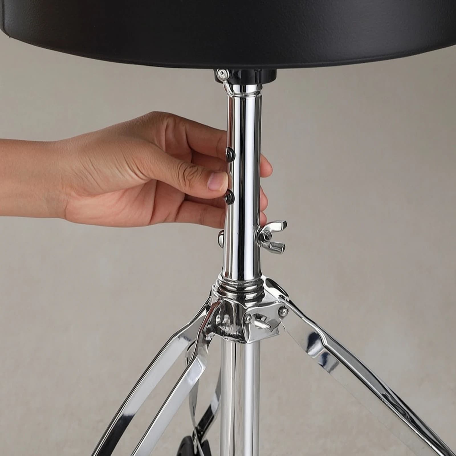 Drum Throne Padded Drum Seat Heavy-Duty Stable for Drummers, Home Studio, Practice Room